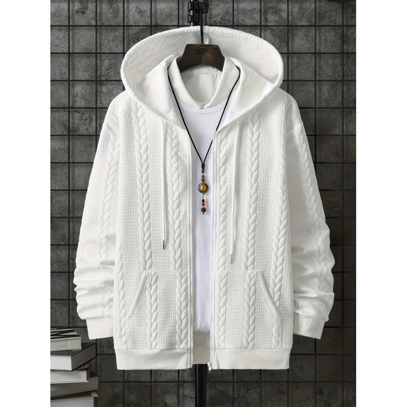 Men's Plus-sized Casual Hooded Sweater