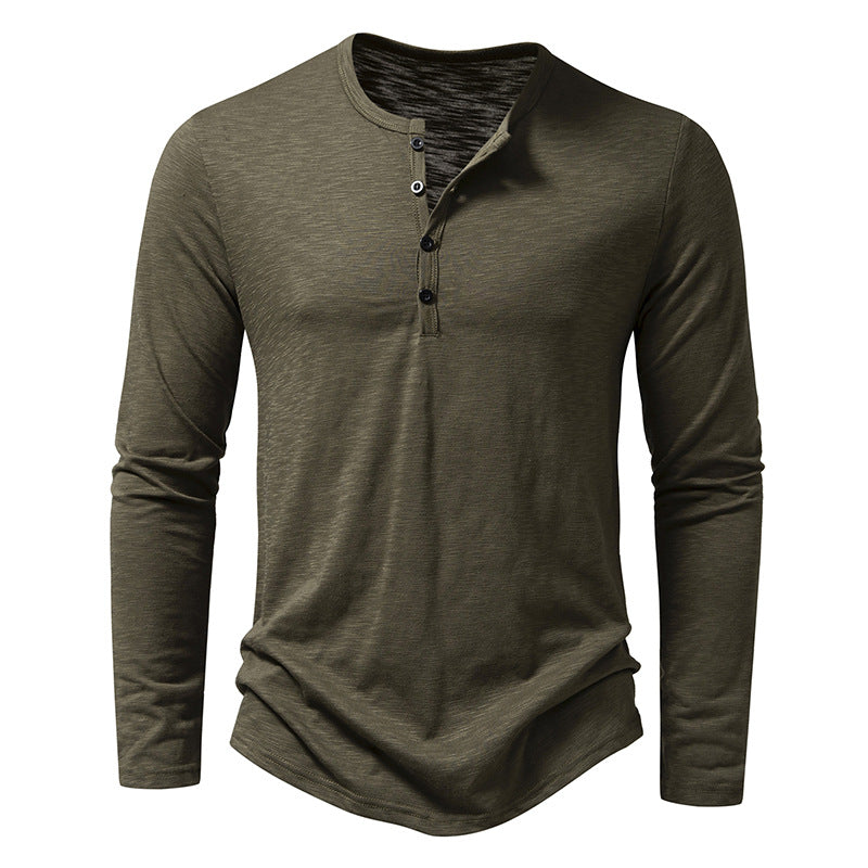 Men's Long Sleeve Henley T-Shirt