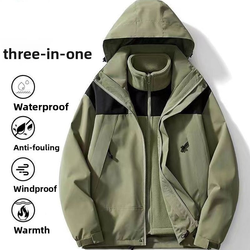 Detachable Three-in-One Windproof Waterproof Jacket