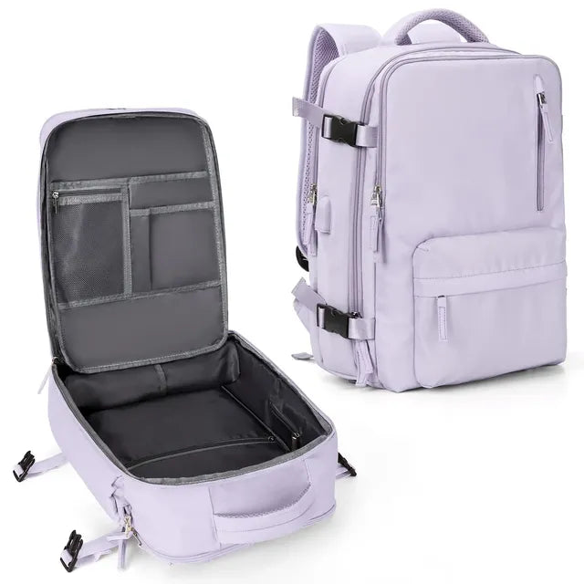 Large Capacity Women's Travel Backpack with USB Charging