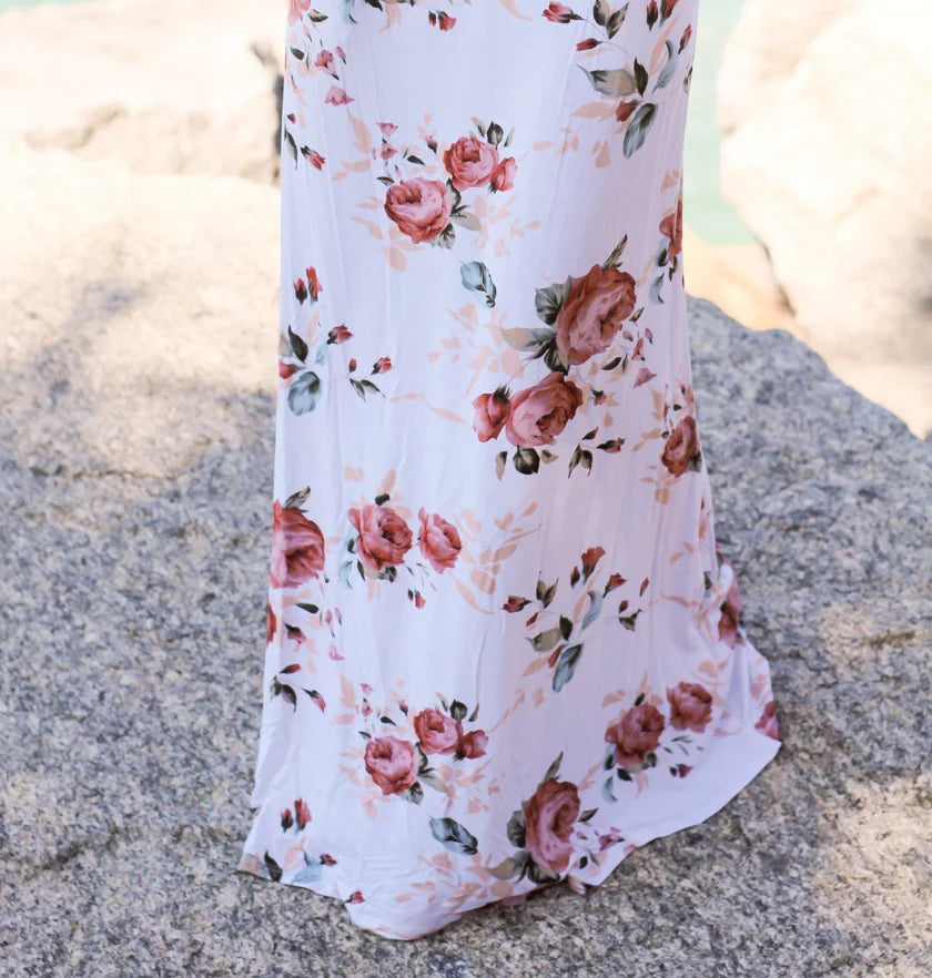 Tight Floral Pocket Maxi Skirt