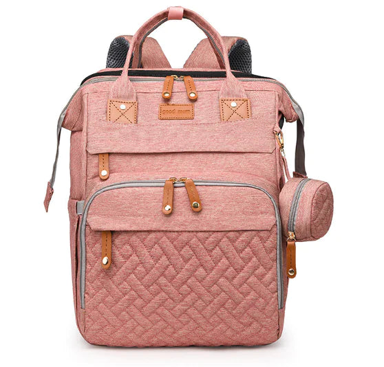 Large Capacity Mother & Baby Backpack – Stylish Diaper Bag for Moms
