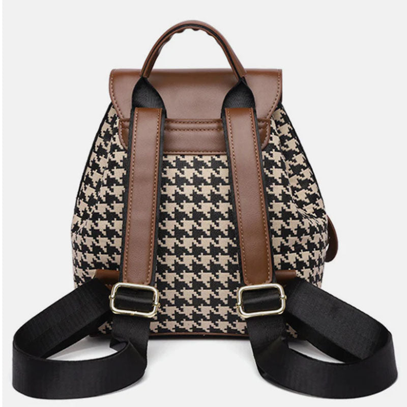 Houndstooth Backpack for Women