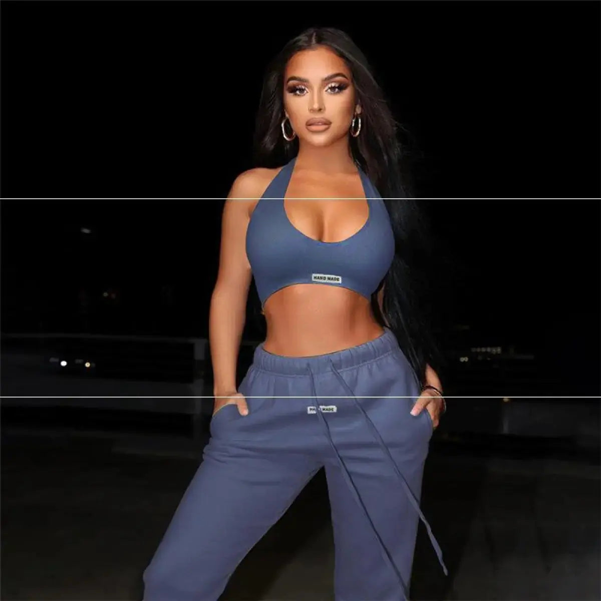 Women’s Low Cut Halter Top Set