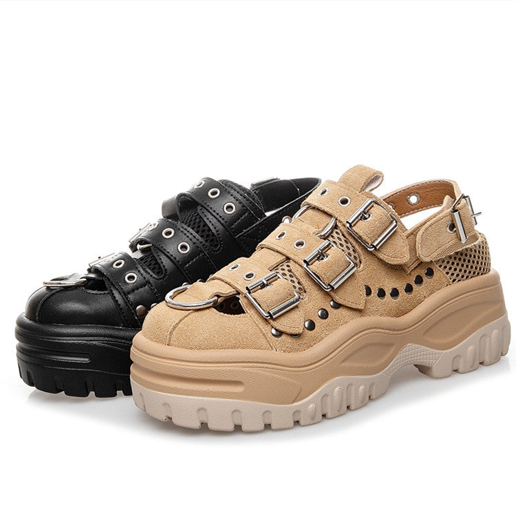 Solid Color Platform Summer Platform Sandals