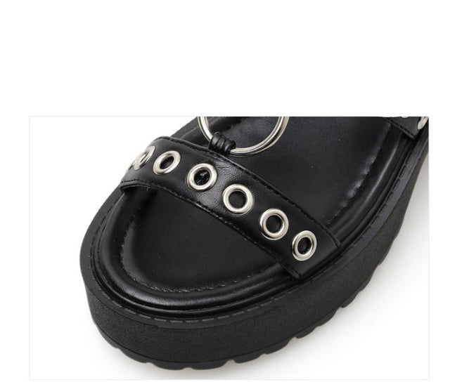 Classic Platform High-Heeled Sandals