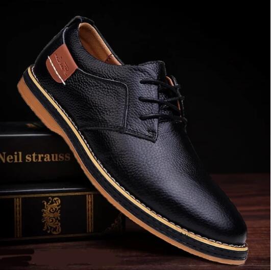 Men's British Casual Business Lace-Up Leather Shoes