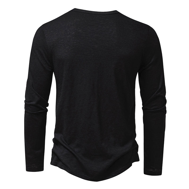 Men's Long Sleeve Henley T-Shirt
