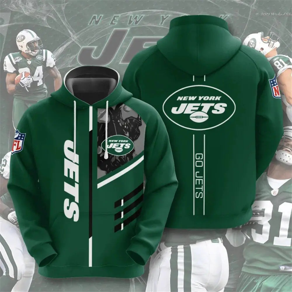 Men's NFL 3D Digital Print Hoodie – Loose Fit Fan Sweatshirt