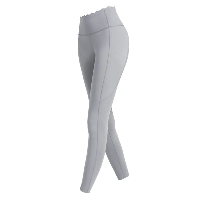 Lace High Waist Nude Yoga Pants for Women