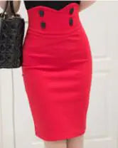 High Waist Stretch Fishtail Skirt for Women