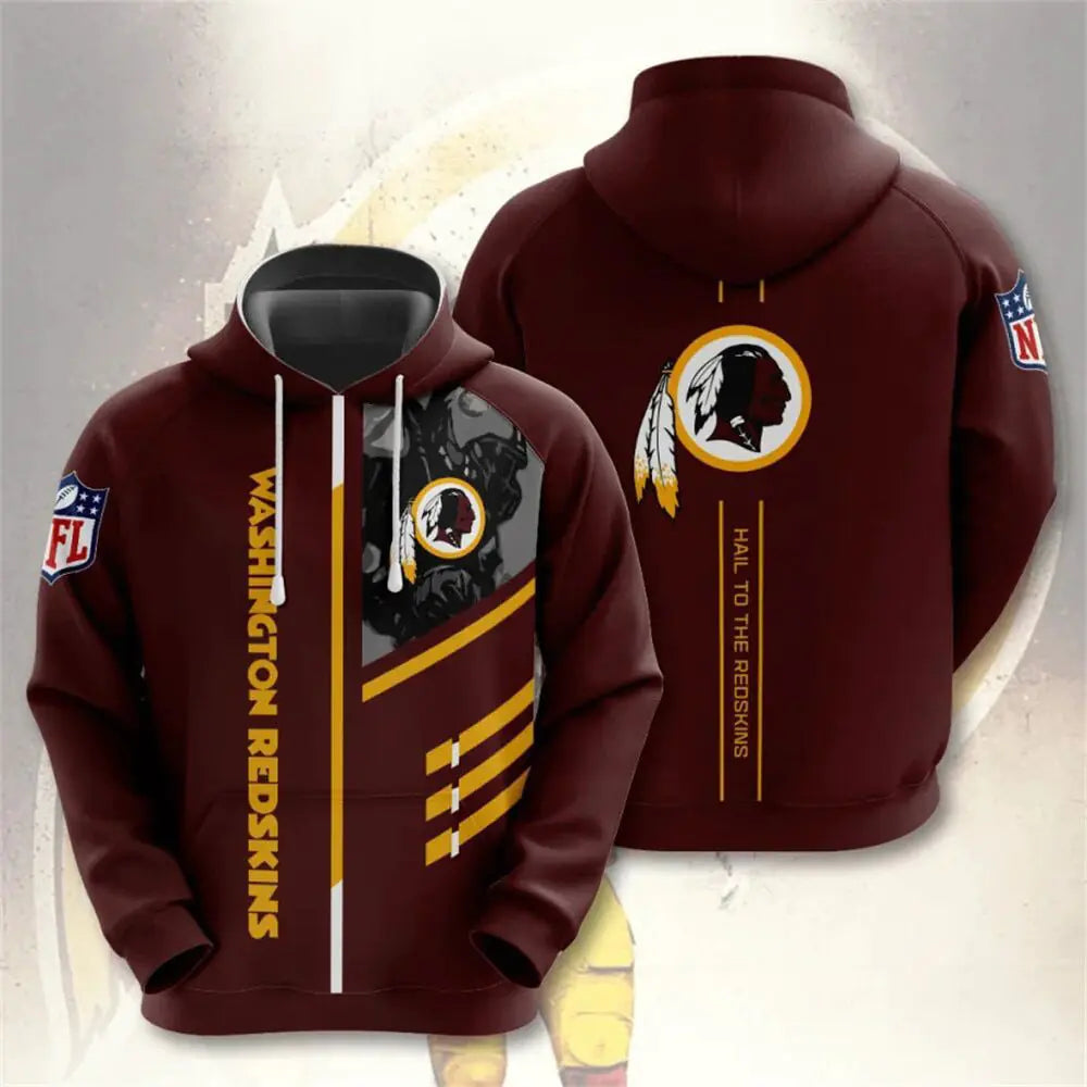 Men's NFL 3D Digital Print Hoodie – Loose Fit Fan Sweatshirt