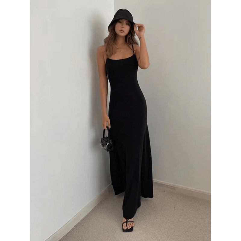 Camisole Slim Fit Waist Dress – European & American Style