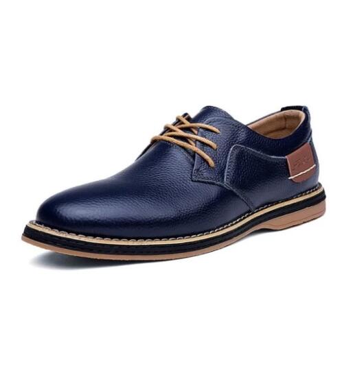 Men's British Casual Business Lace-Up Leather Shoes