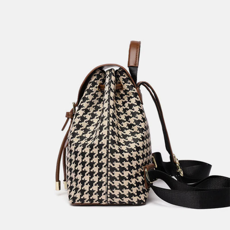 Houndstooth Backpack for Women