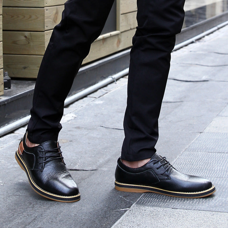 Men's British Casual Business Lace-Up Leather Shoes