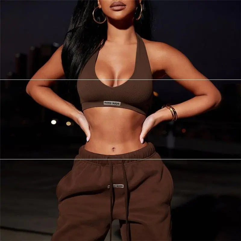 Women’s Low Cut Halter Top Set