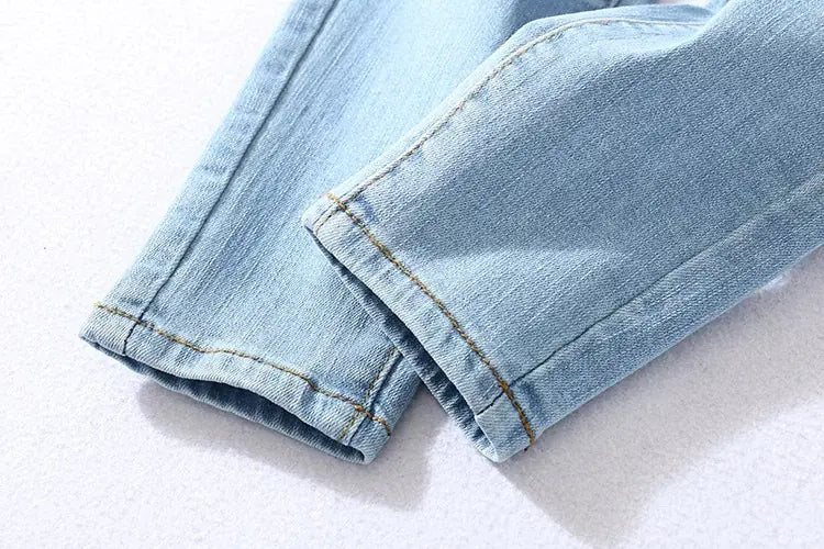 High-Waisted Stretch Denim Skinny Pants for Women